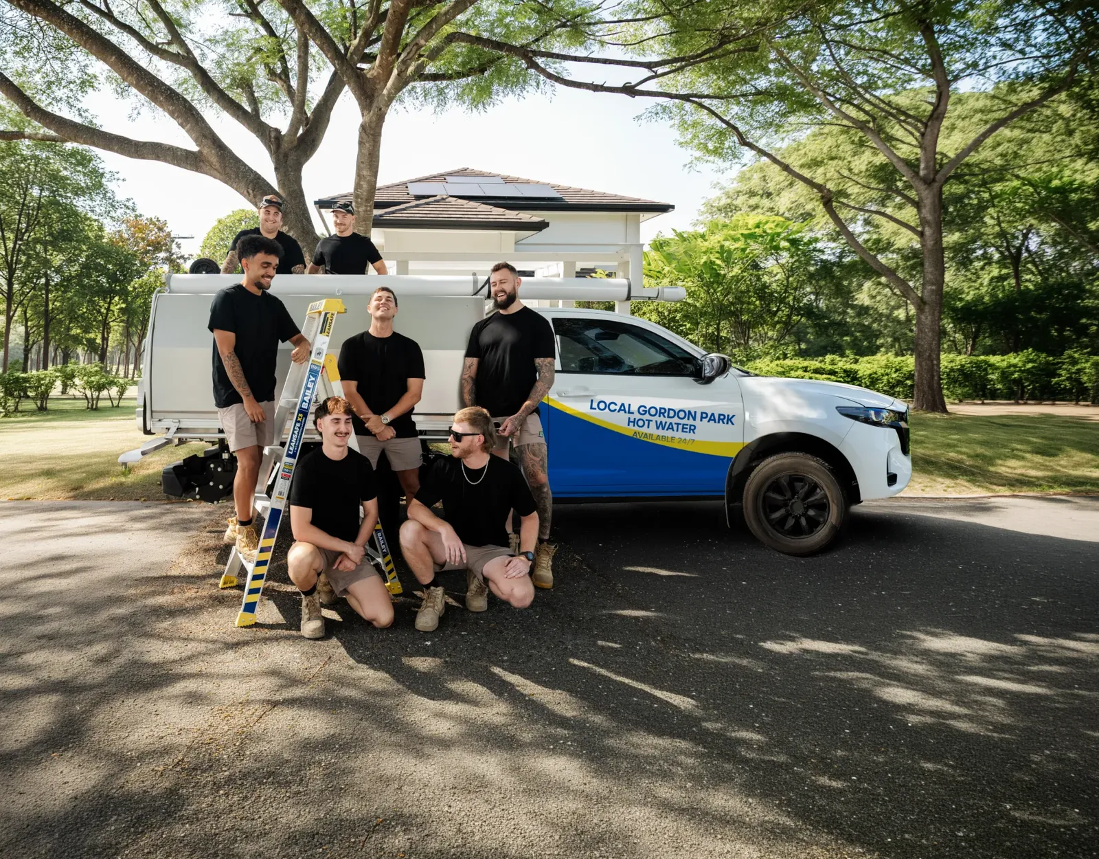 Local Gordon Park Hot Water team and ute